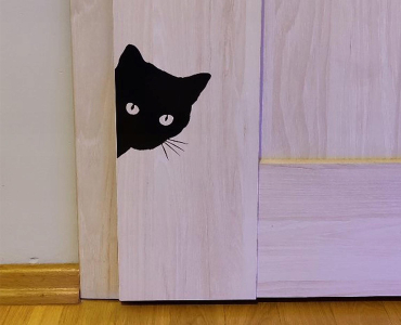 Naklejka Kotek kot za rogiem