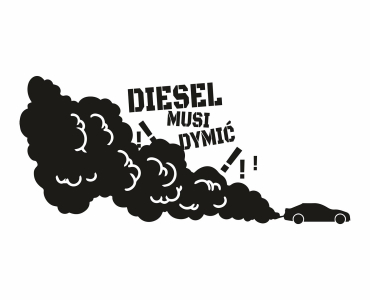 Naklejka Diesel Musi Dymić