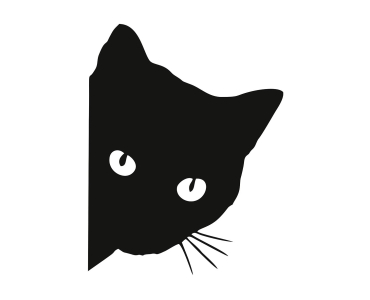 Naklejka Kotek kot za rogiem