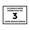 Naklejka MAKSYMALNA ILOŚĆ OSÓB