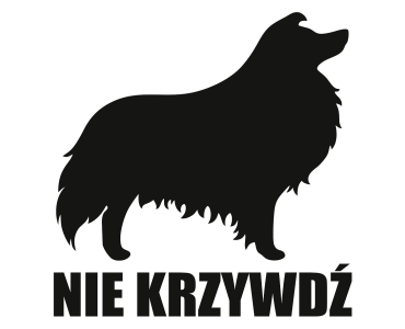 Naklejka Nie krzywdź | Collie