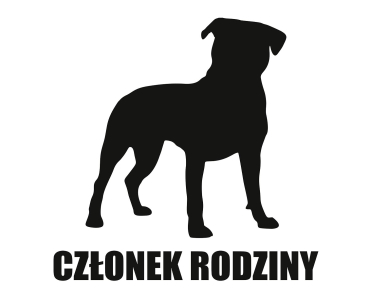 Naklejka Członek rodziny | Staffordshire Bull Terrier
