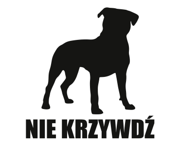 Naklejka Nie krzywdź | Staffordshire Bull Terrier