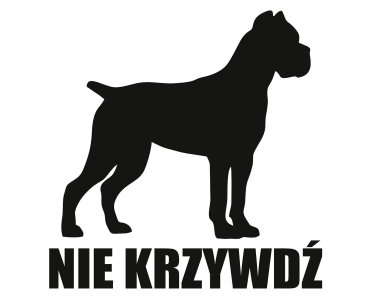 Naklejka Nie krzywdź | Cane Corso