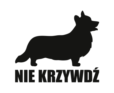 Naklejka Nie krzywdź | Corgi