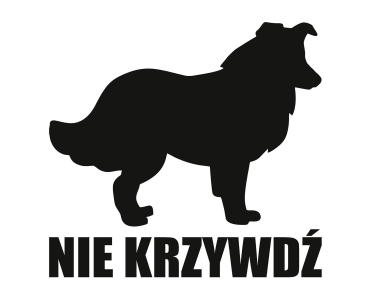 Naklejka Nie krzywdź | Border collie