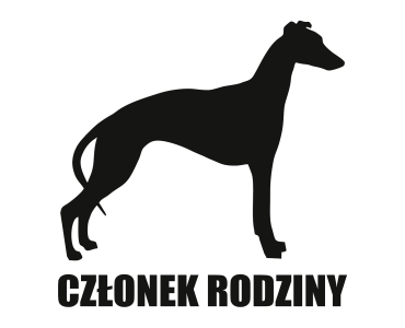 Naklejka Członek rodziny | Whippet