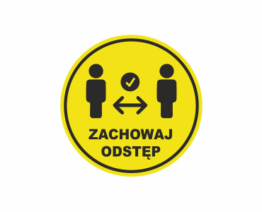 Naklejka Zachowaj ODSTĘP 20CM