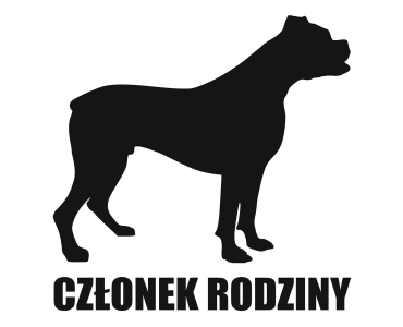 Naklejka Członek rodziny | Bokser