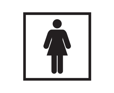 Naklejka WC Toaleta Damska