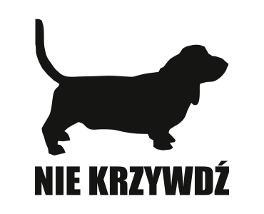 Naklejka Nie krzywdź | Basset