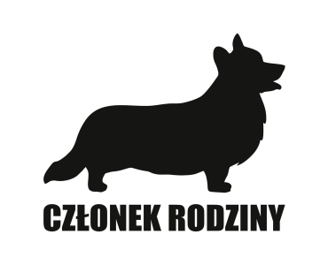 Naklejka Członek rodziny | Corgi