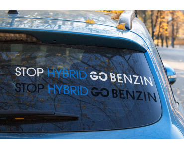 Naklejka Stop Hybrid Go Benzin