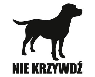Naklejka Nie krzywdź | Labrador